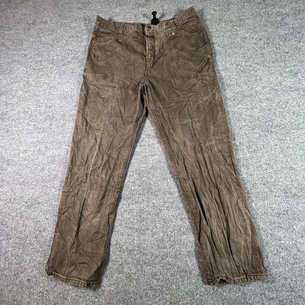 Marithe Francois Girbaud X Button Straight Jeans Mens 38x30 Brown Cotton Denim